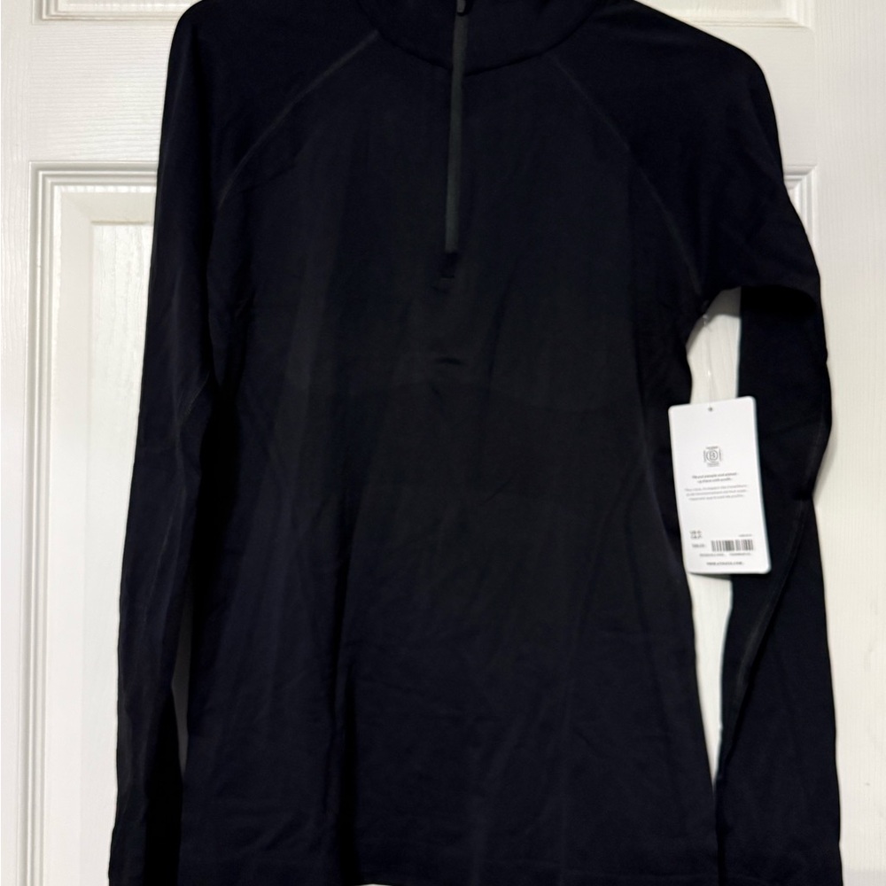 Athleta Black 1/2 Zip Top